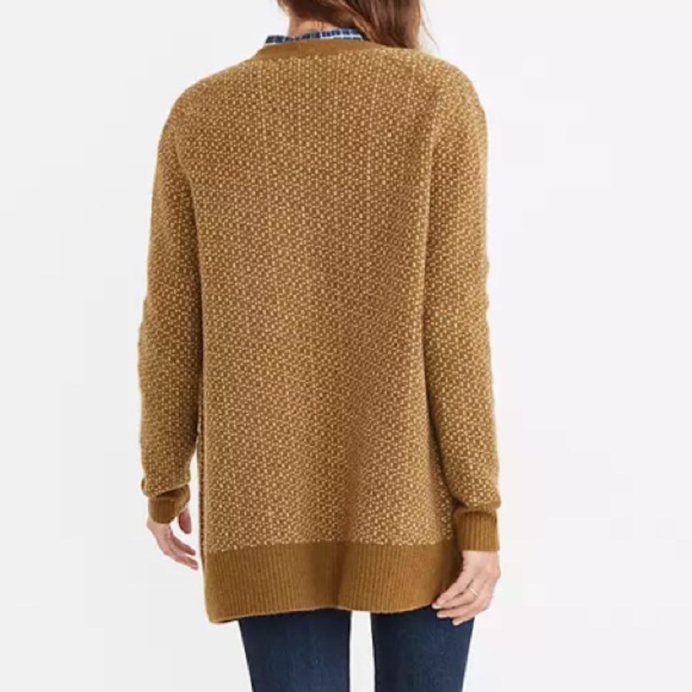 Madewell Bird’s Eye Mansfield Cardigan Sweater - Picture 3 of 6